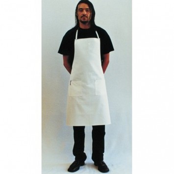 GREMBIULE PETTORINA E TASCA CM.75X90 BIANCO