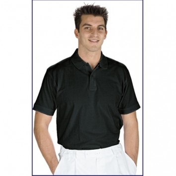 POLO UNISEX MANICA CORTA NERA