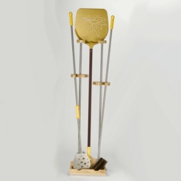 SUPPORTO PORTA PALE VERTICALE CON POGGIAPALE H.150
