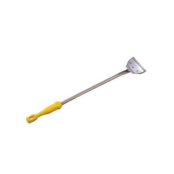 RASCHIETTO INOX MANICO GIALLO LAMA CM.11x60