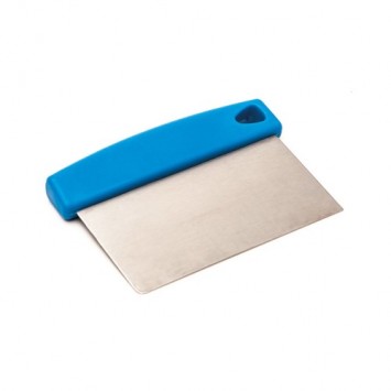 RASCHIETTO INOX MANICO AZZURRO CM.16X12 gr.0,200