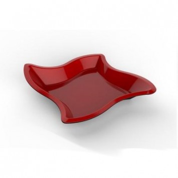 CIOTOLA PLASTICA PORTAPUZZLE NERO/ROSSO