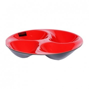 CIOTOLA PLASTICA TWIST NERO/ROSSO