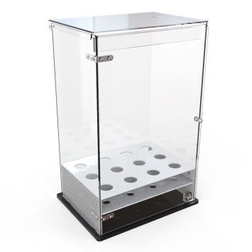 PORTACONI PLEXIGLASS 12 SEDI CM.33x25 H.50 BASE NERA