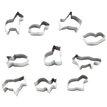 SET TAGLIAPASTA INOX FORME ANIMALI CM.10 H.2 PZ.26