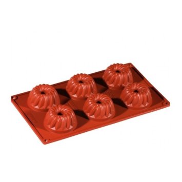 STAMPO SILICONE MINI GUGLHUPF Ø CM.7 H.3,3 6 IMPRONTE