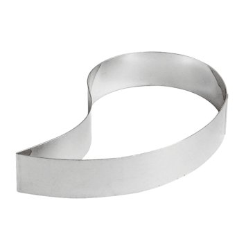 FASCIA INOX FORMA VIRGOLA CM.20x11,5 H.4
