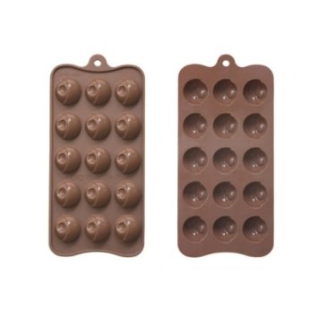 STAMPO SILICONE CHOCOPARTY SFERA 15 IMPRONTE