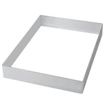 FASCIA INOX RETTANGOLO CM.40x30 H.5