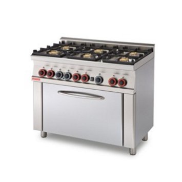 CUCINA 60 6 FUOCHI GAS FORNO ELETTRICO GRILL 100X60X90