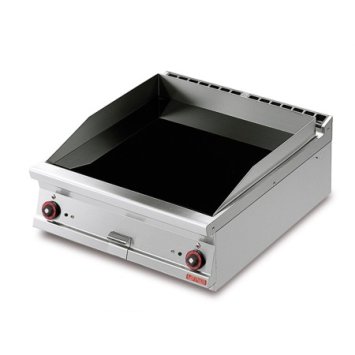 FRY TOP 60 GAS LISCIO CROMATO CM.60X60X28