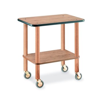 CARRELLO LEGNO GUERIDON 2 PIANI CM.71X46 H.78 ROVERE