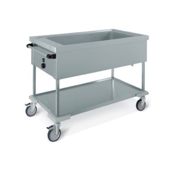 CARRELLO INOX BAGNOMARIA TERMICO 2 GN.1/1 1200W