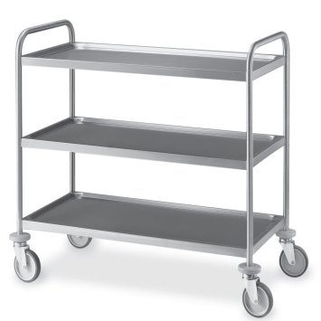 CARRELLO INOX 3 PIANI CM.109x59 h.95 Portata kg.150