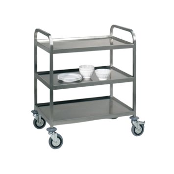 CARRELLO INOX 3 PIANI CM.108x61 H.93 PORTATA kg.300