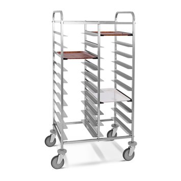 CARRELLO INOX PORTAVASSOI CM.53x37 EURONORM 20 VASSOI