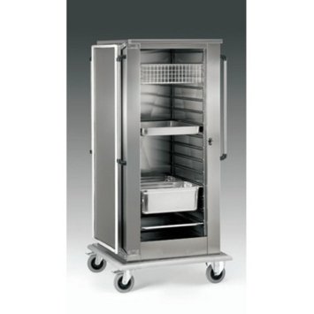 CARRELLO INOX ARMADIO 12 TEGLIE 60X40 93X88X190H