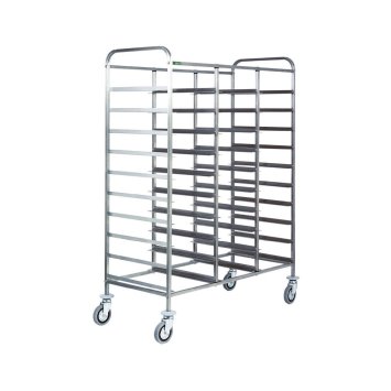 CARRELLO INOX PORTAVASSOI CM.53x32,5 30 VASSOI