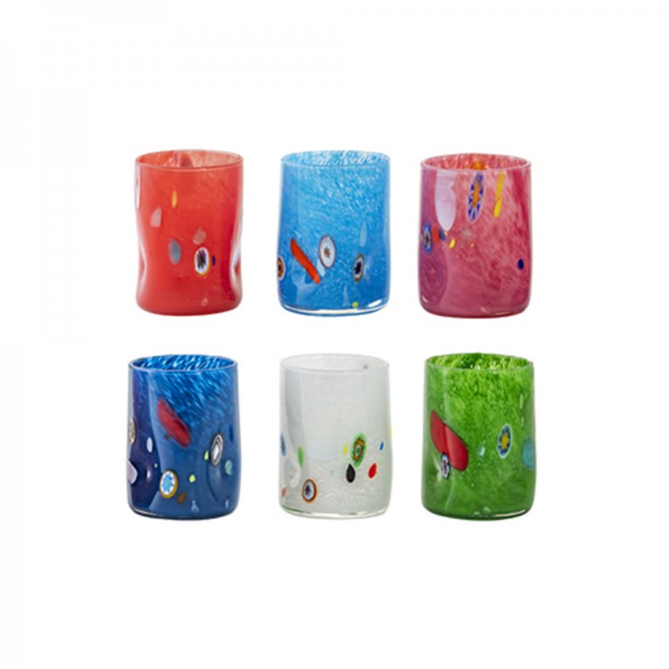 COLLEZIONE I GOTI SOFFIATA A BOCCA CL.28 SET 6 PEZZI COLOR Collezione i goti soffiata a bocca cl.28 set 6 pezzi color
