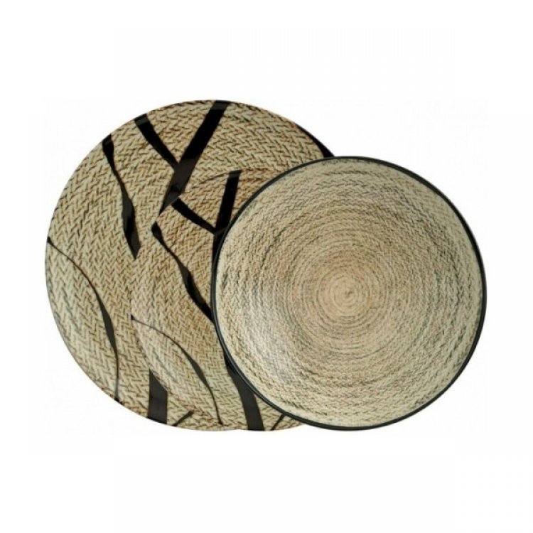 PIATTO PIANO TRIBAL MOOD CM.28 DECORO A ARTHUR KRUPP Piatto piano tribal mood cm.28 decoro a arthur krupp