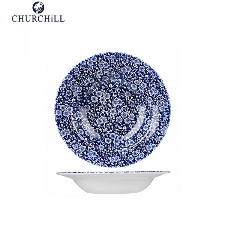 Piatto fondo vintage prints cm.24,9 willow victorian calico churchill