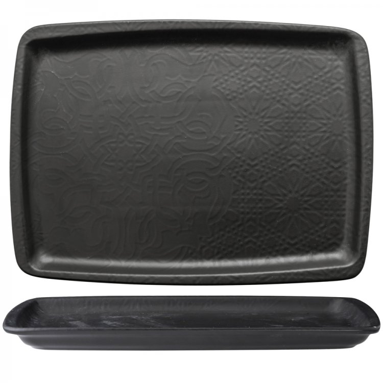 PIATTO RETTANGOLARE BLACK MATTE CM.31x23 GURAL Piatto rettangolare black matte cm.31x23 gural
