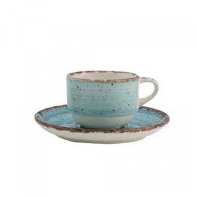 Piattino tazza caffe' avanos azzurro gural