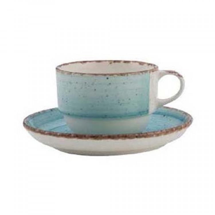 Piattino tazza cappuccino avanos azzurro gural