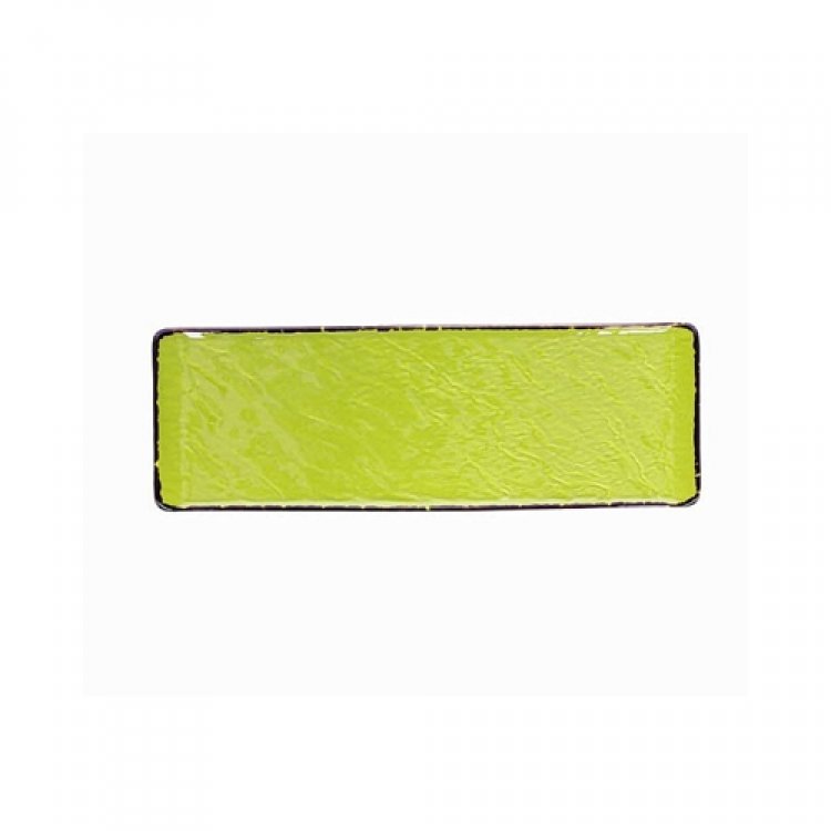 PIATTO RETTANGOLARE VULCANIA VEGGIE CM.30X10 VERDE LIME TOGNANA Piatto rettangolare vulcania veggie cm.30x10 verde lime tognana