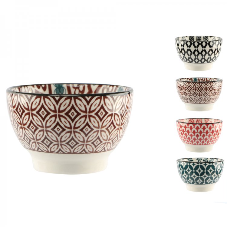 COPPETTA MOSAIK CONICHE Ø CM.8,5 SET 8 PEZZI CON 4 DECORI ASSORTITI Coppetta mosaik coniche Ø cm.8,5 set 8 pezzi con 4 decori assortiti