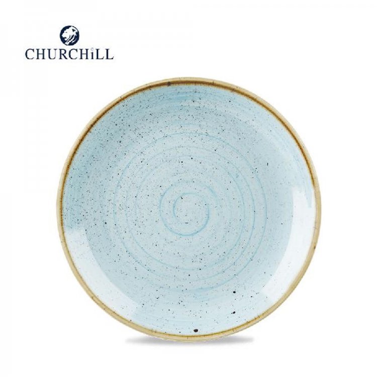 PIATTO PIANO STONECAST CM.28,8 DUG EGG BLUE CHURCHILL Piatto piano stonecast cm.28,8 dug egg blue churchill