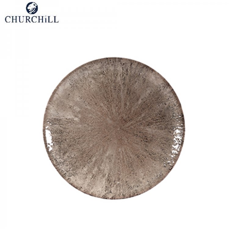 Piatto piano studio prints stone cm.28,8 zircon brown