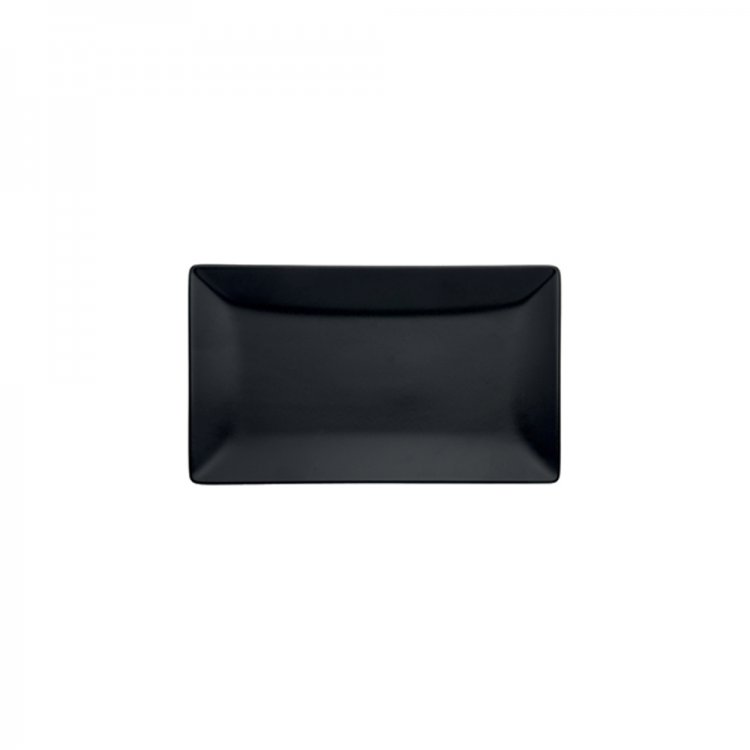 Piatto rettangolare tokio cm.20x13 stoneware nero opaco
