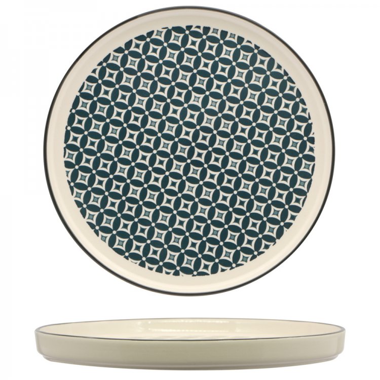 Piatto nordico mosaik Ø cm.26,6 blue
