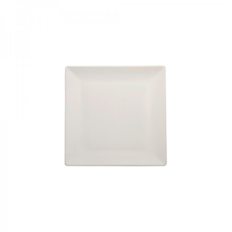 Piatto dessert boston cm.18x18 stoneware bianco opaco