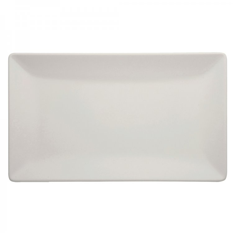 Piatto rettangolare tokio cm.20x13 stoneware bianco opaco