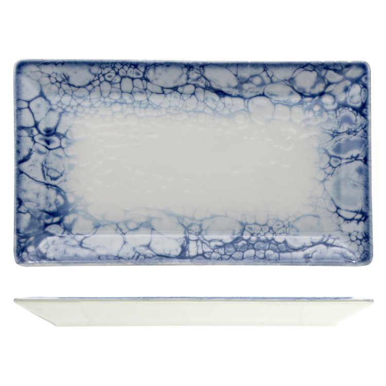 Piatto rettangolare bubbles cm.29x17,5 saturnia