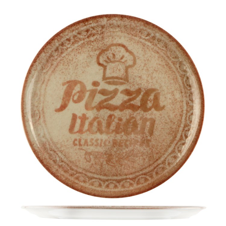 Piatto pizza recipes cm.33 terracotta saturnia