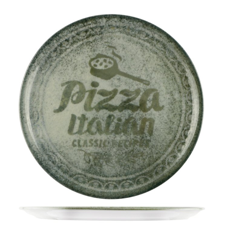 Piatto pizza recipes cm.33 verde saturnia