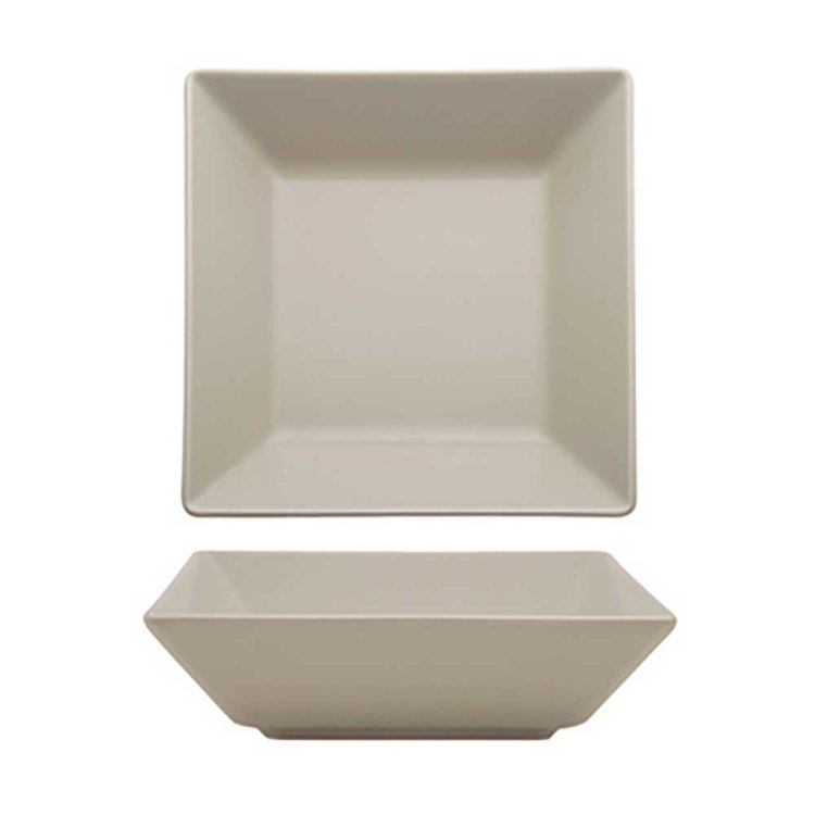 Piatto fondo boston cm.17x17 stoneware sabbia