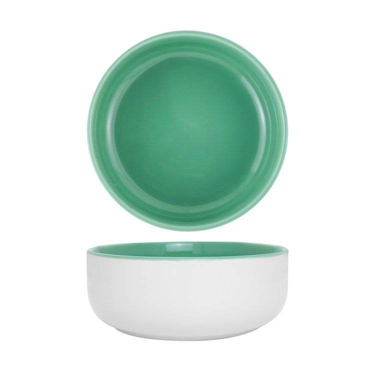 Coppa poke cm.18 bianco/smeraldo