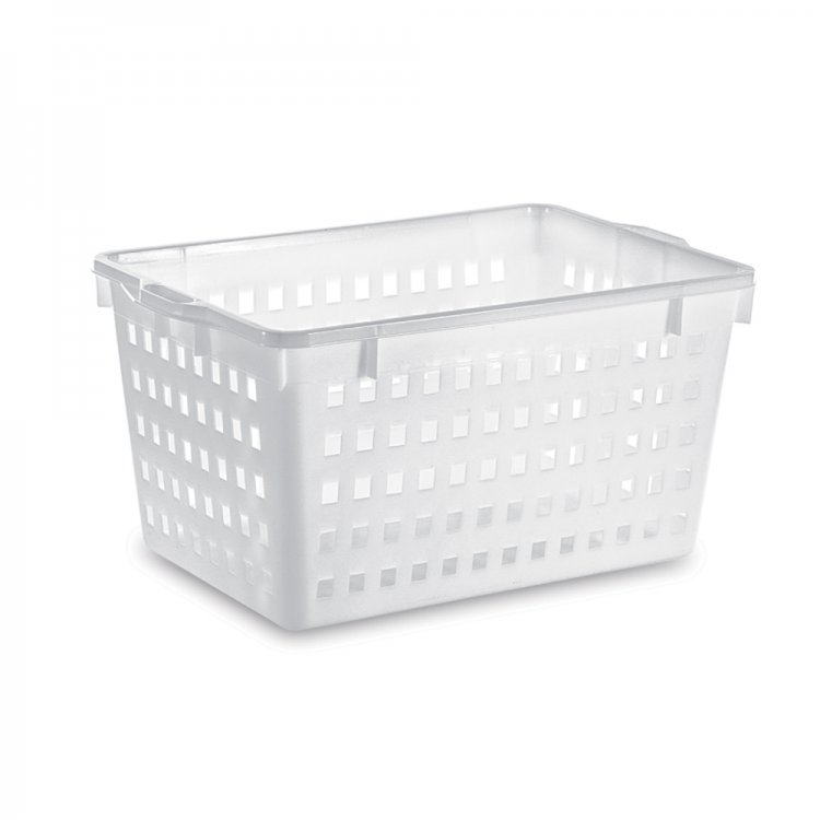 CESTA POLIPROPILENE RETTANGOLARE FORATA KG.35 CM.50X34 H.30 Cesta polipropilene rettangolare forata kg.35 cm.50x34 h.30