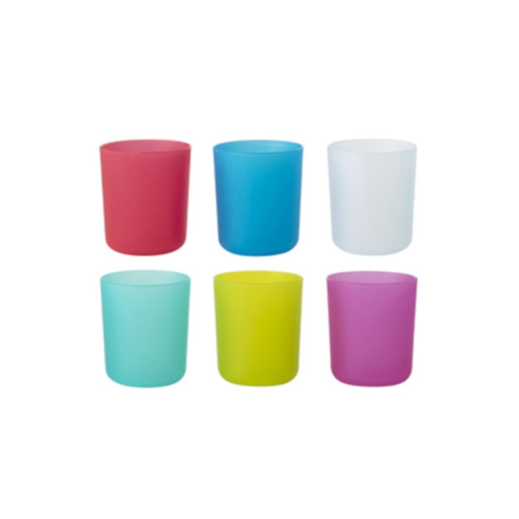 BICCHIERE PLASTICA COLOR CL.25 CONFEZIONE 6 COLORI ASSORTITI FROSTY Bicchiere plastica color cl.25 confezione 6 colori assortiti frosty