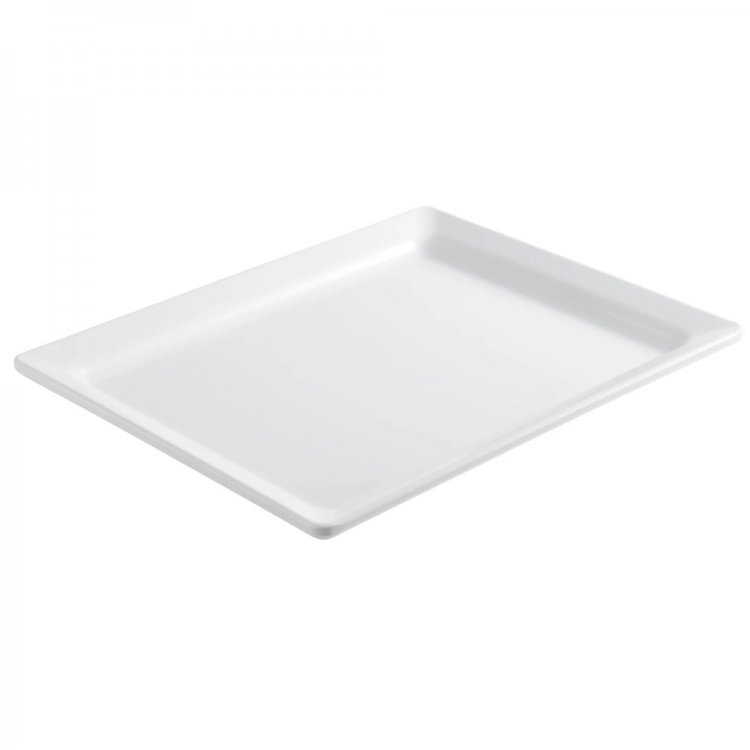VASSOIO MELAMINA CM.26,5X32,5 GN 1/2 RETTANGOLARE BIANCO Vassoio melamina cm.26,5x32,5 gn 1/2 rettangolare bianco