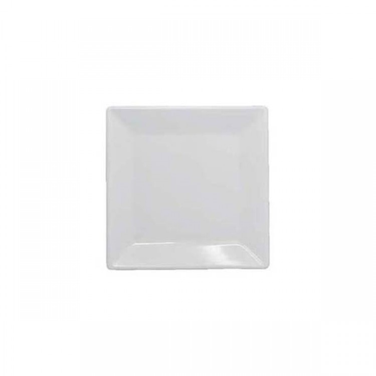 Vassoio Melamina Quadrato Bianco Con Falda Cm 36x36