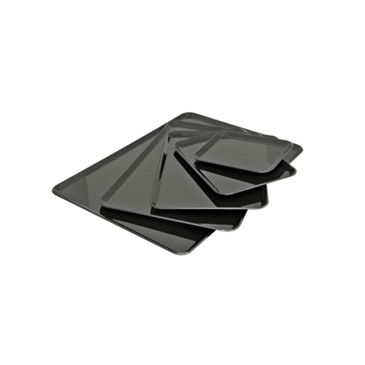 Vassoio plastica cm.20x15 h.1,2 rettangolare nero