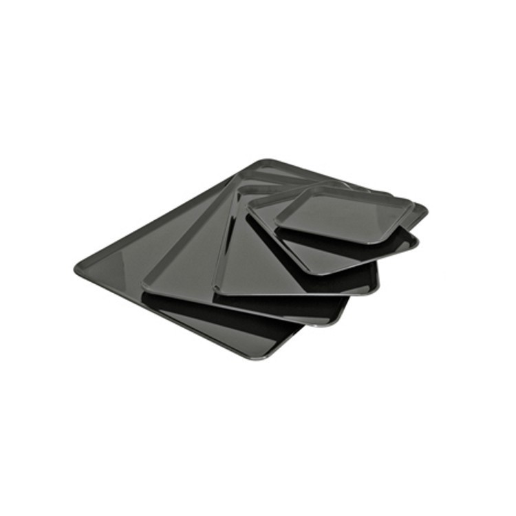 Vassoio plastica cm.35x24 h.1,2 rettangolare nero