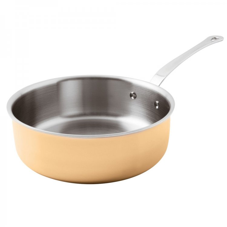 CASSERUOLA RAME BASSA 1 MANICO Ø CM.24 H.8 LT.3,6 Casseruola rame bassa 1 manico Ø cm.24 h.8 lt.3,6