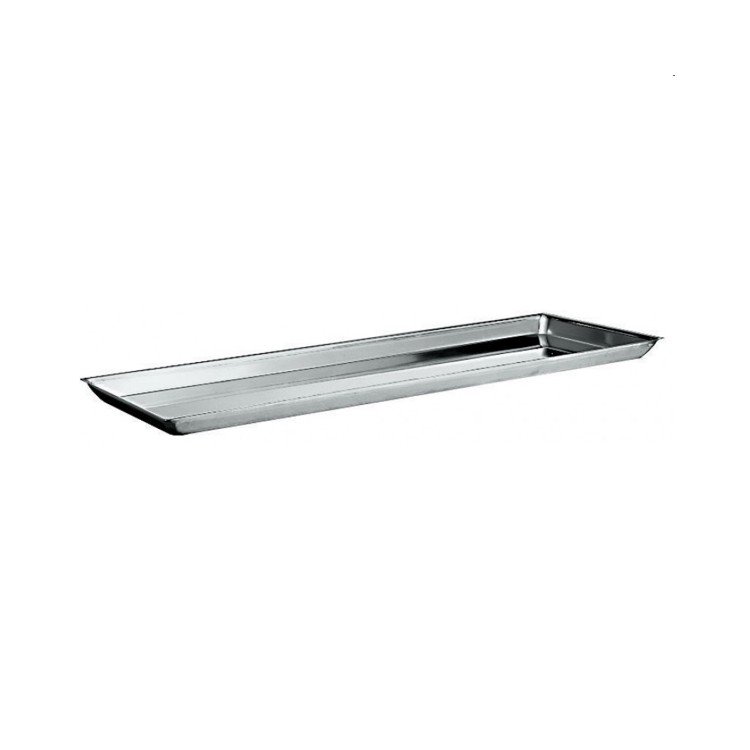 Vassoio inox spigolato cm.73x21 h.2