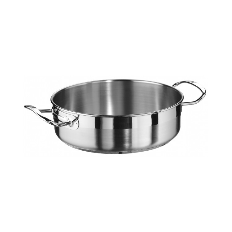 Tegame inox professional 3160 2 manici Ø cm.24 h.5,5 lt.2,5 pintinox